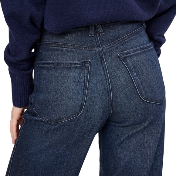 Good American Good Waist Soft Tech Palazzo Jeans Size 22 GWP220T Indigo 501 NWT - Picture 13 of 15